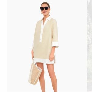 Tuckernuck Tan and White Mini Dress